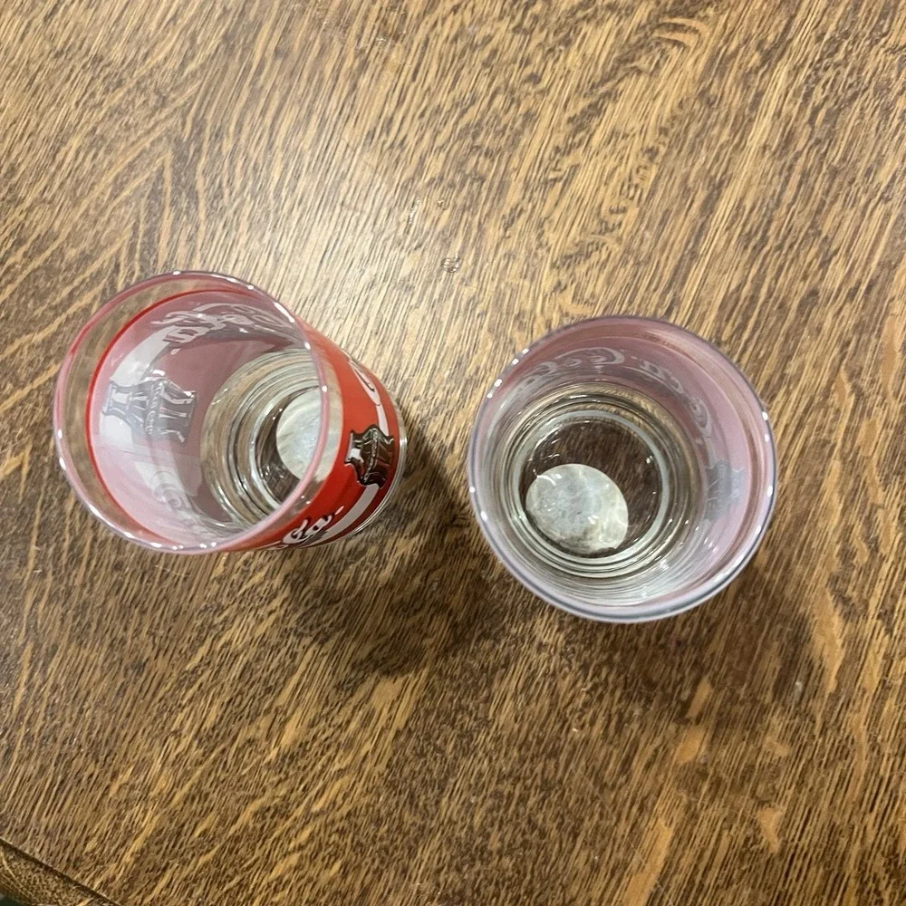 SET OF 2 CLASSIC COCA COLA TUMBLERS 5.75 INCHES HOLDS‎ 16 OZS